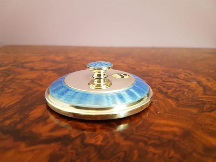 Unusual Antique Silver and Blue Enamel Trump Marker - Image 5