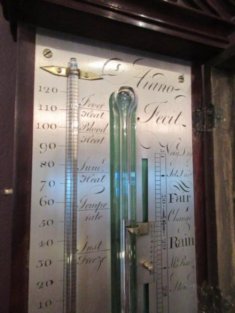 Fine George III Antique London Inlaid Stick Barometer - Image 2