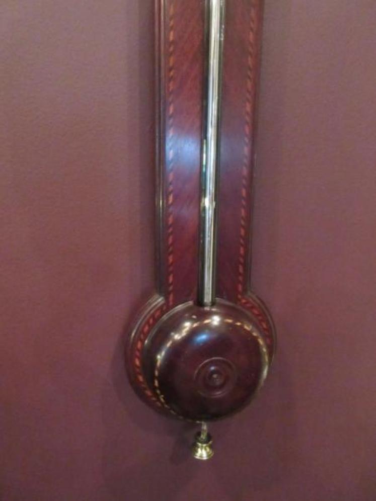 Fine George III Antique London Inlaid Stick Barometer - Image 4