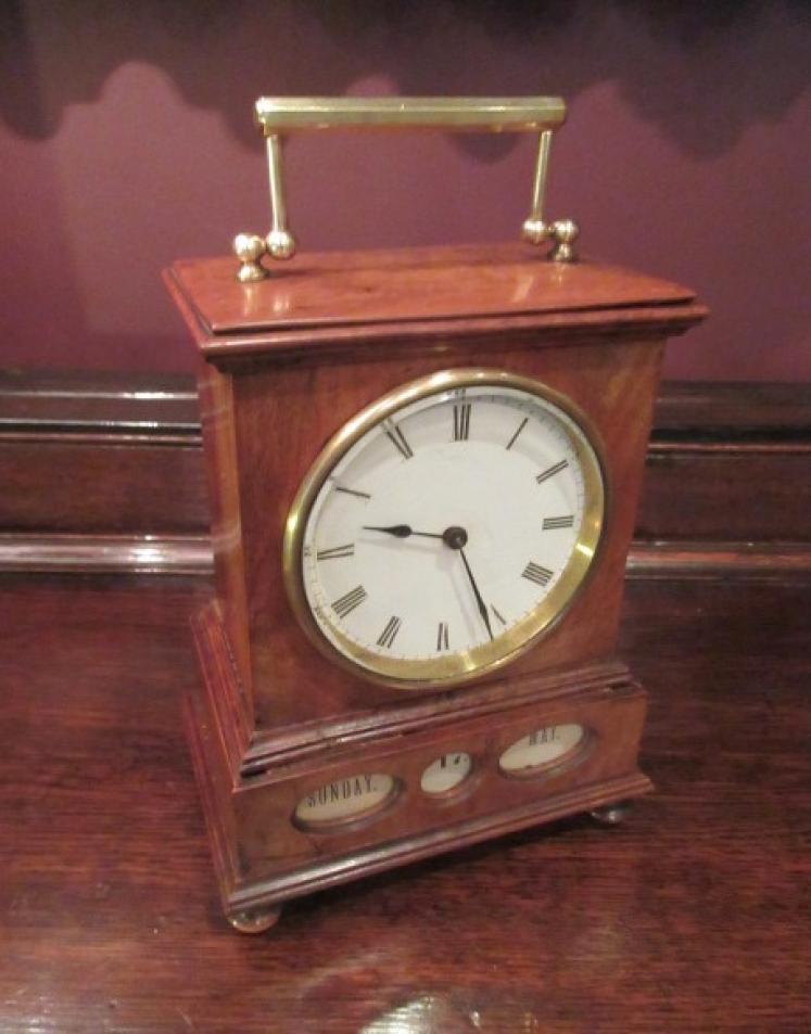 Superb Victorian Antique Mantel Clock with Calendar  - Image 1