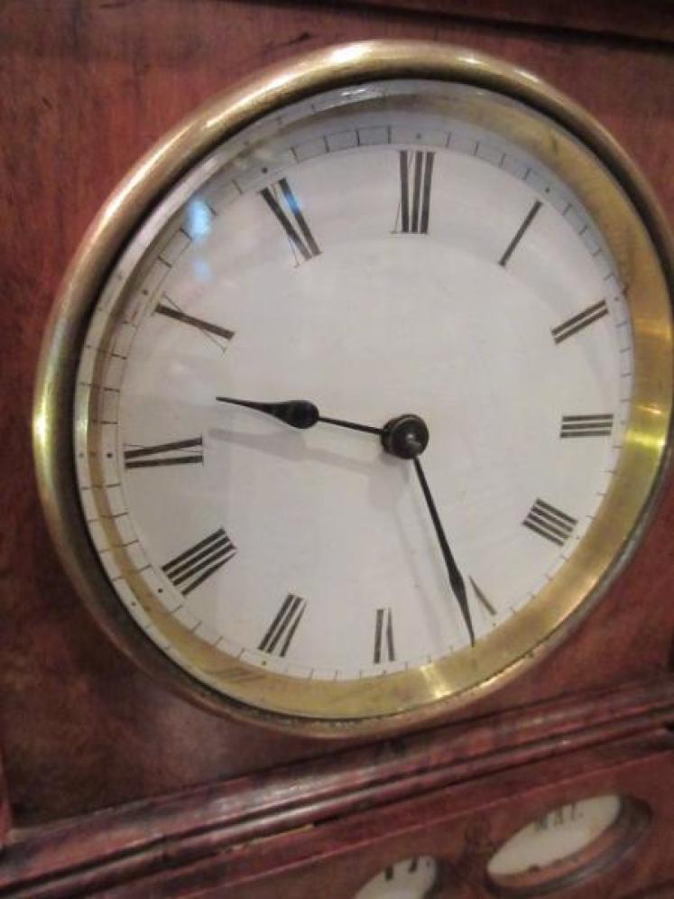 Superb Victorian Antique Mantel Clock with Calendar  - Image 3
