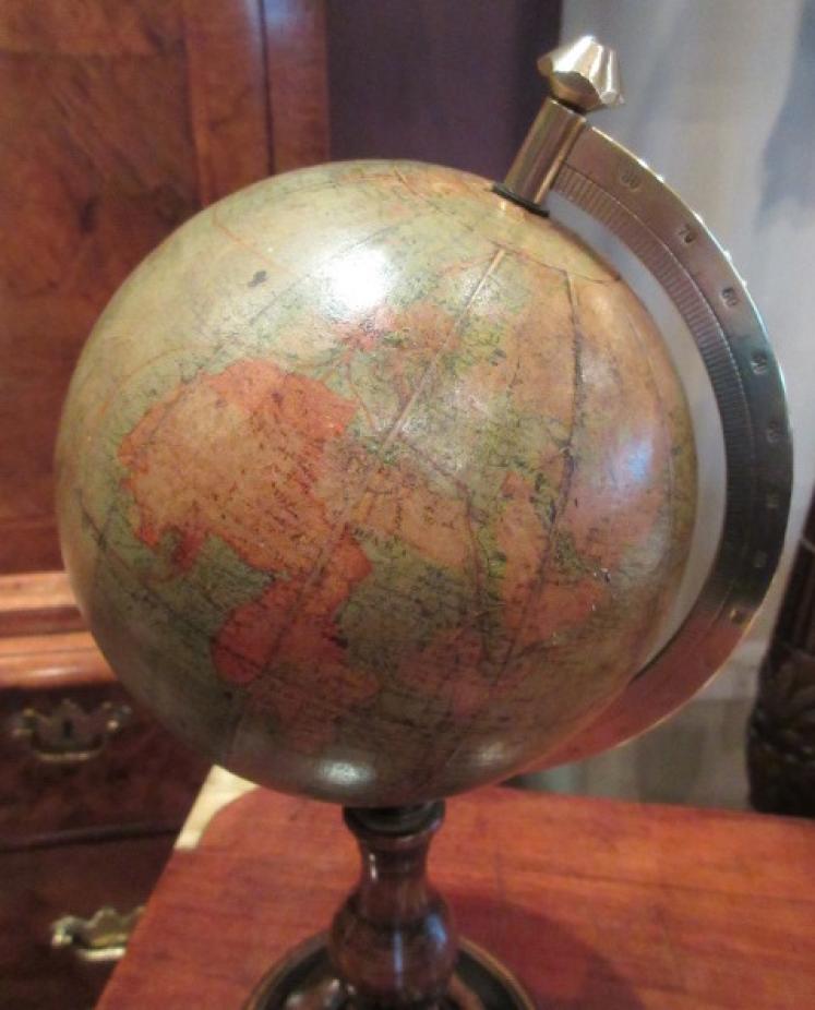 19th Century Paris Made 6" Library Terrestrial Globe - Image 2