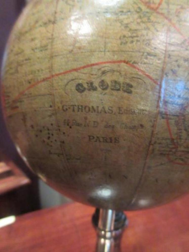 19th Century Paris Made 6" Library Terrestrial Globe - Image 4