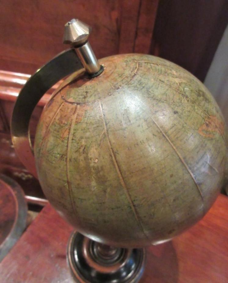 19th Century Paris Made 6" Library Terrestrial Globe - Image 5