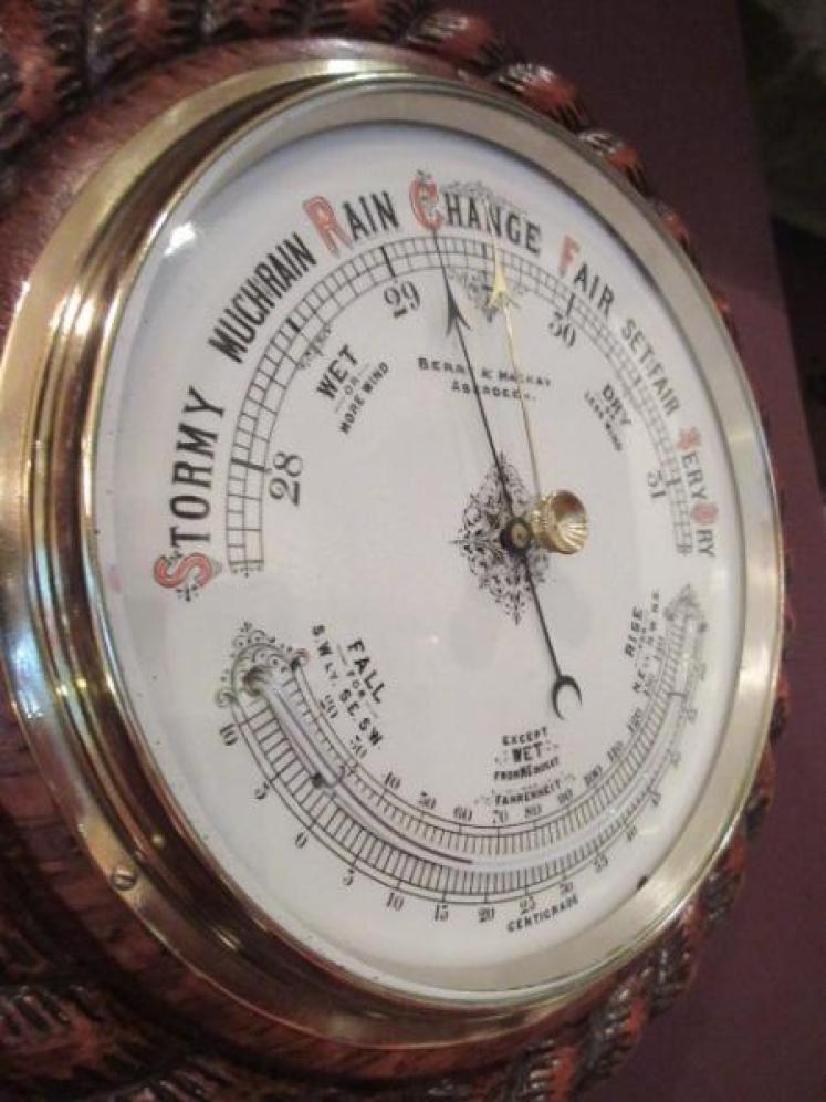 Mid Victorian Polished Oak Aberdeen Ship's Barometer - Image 2