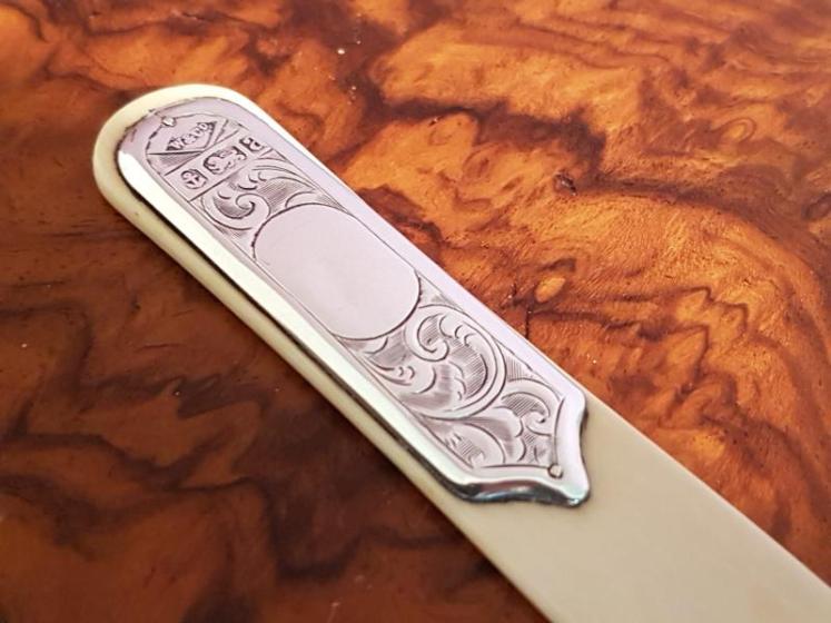 High Quality Victorian Antique Silver Mounted Page Turner - Image 2