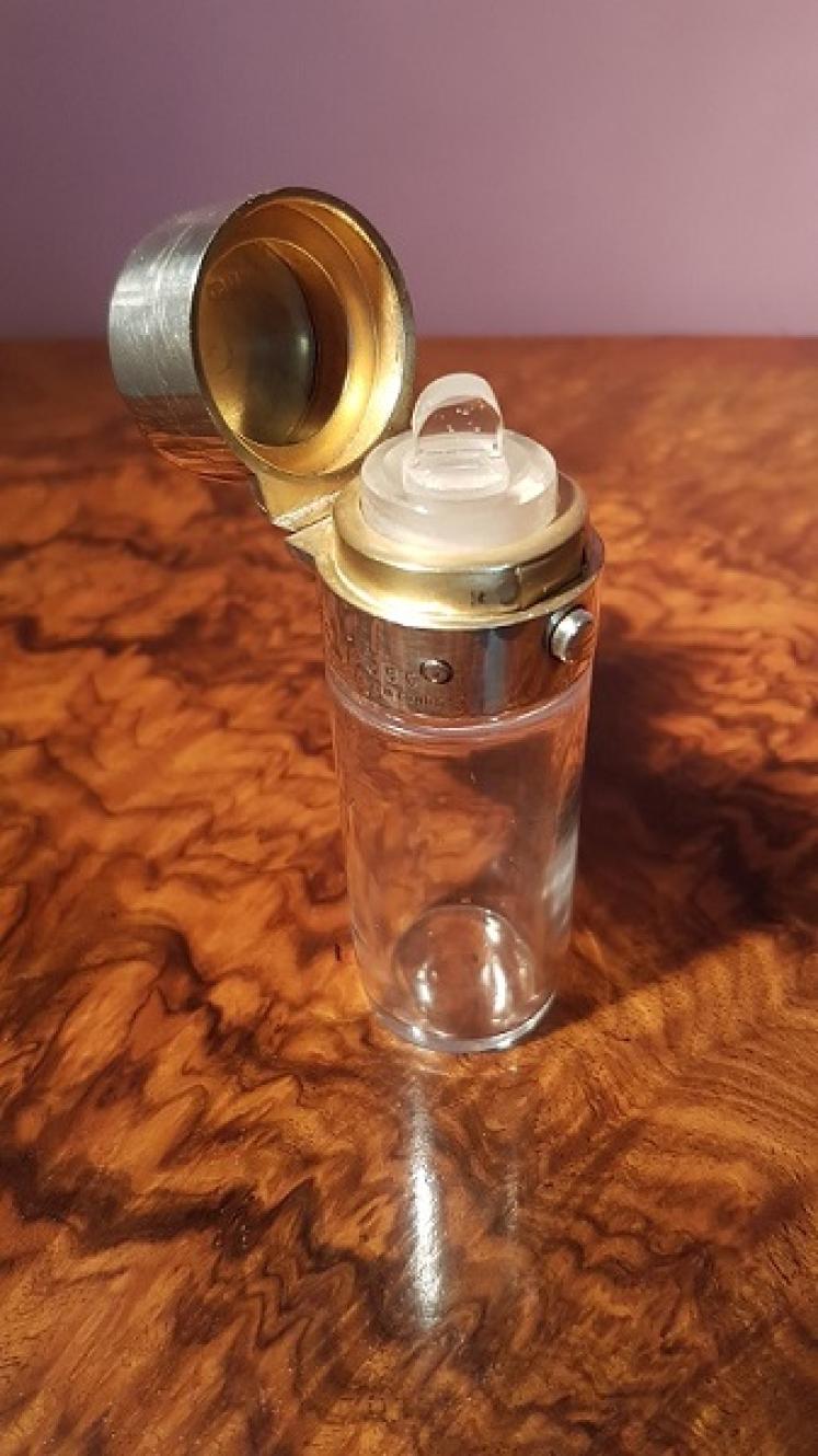 Victorian Antique Silver Enamel Flags Gents Cologne Bottle - Image 4