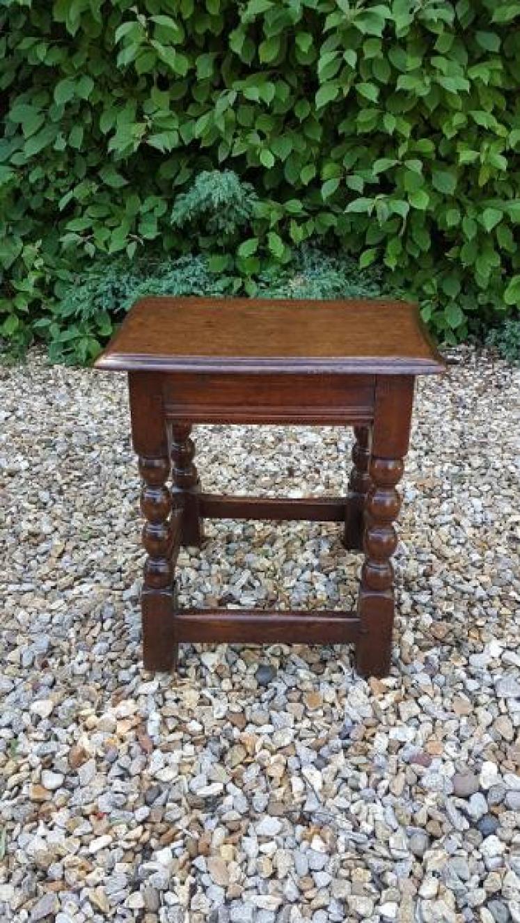 George II Style Oak Joint Stool - Image 1