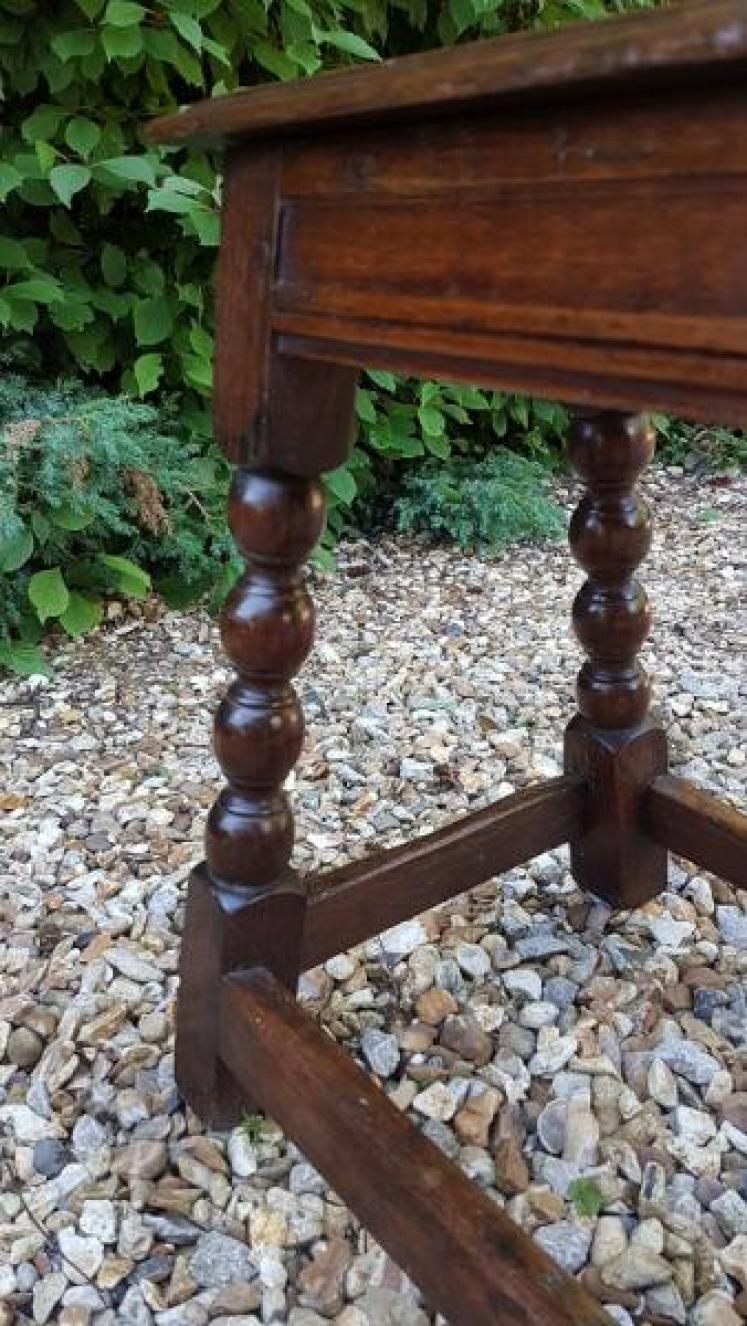 George II Style Oak Joint Stool - Image 4
