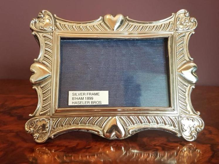 Unusual Victorian Antique Silver Photo Frame - Image 1