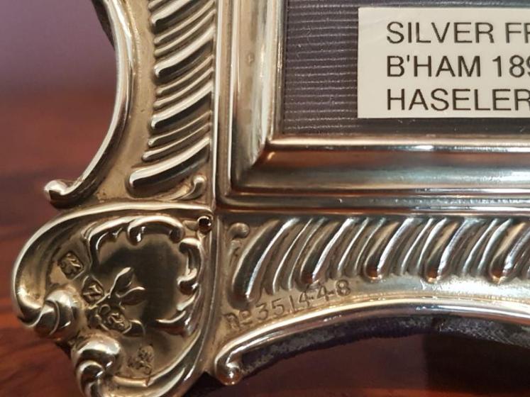 Unusual Victorian Antique Silver Photo Frame - Image 3