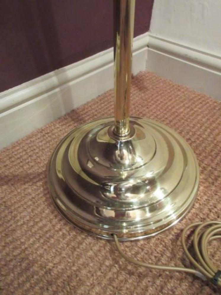 Polished Brass Swing Arm Lamp Standard - Image 2