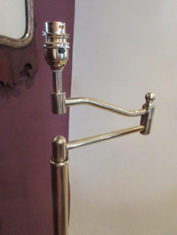 Polished Brass Swing Arm Lamp Standard - Image 4