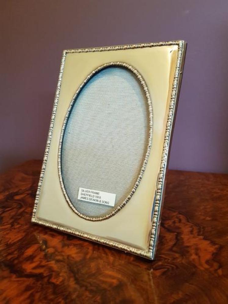 George V Period Antique Silver Photo Frame - Image 1