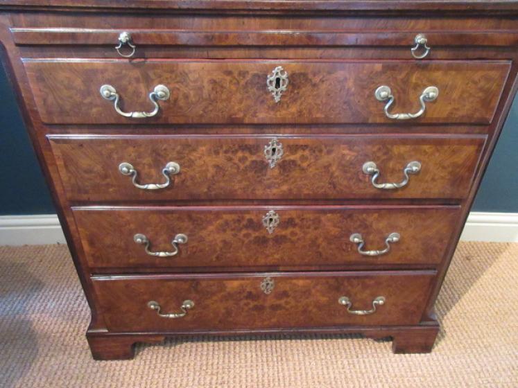George III Period Antique Burr Walnut Bachelor's Chest - Image 3