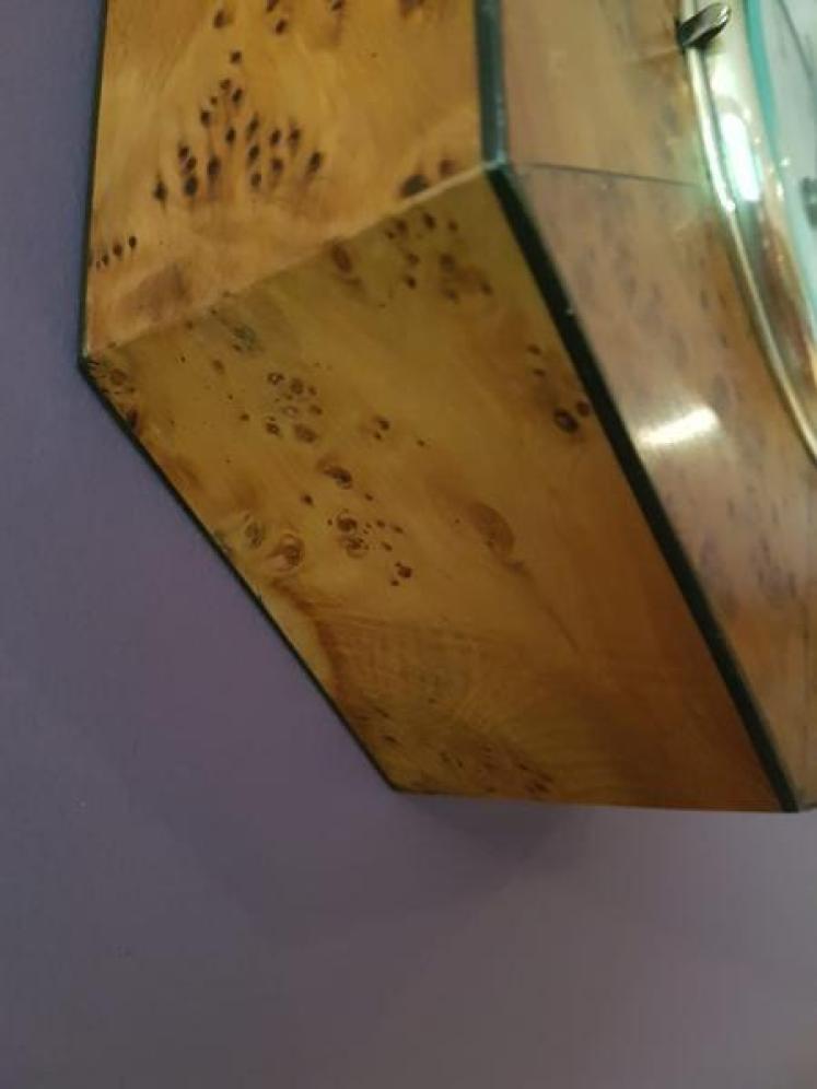 Late Victorian Antique Burr Yew Library Wall Clock - Image 3