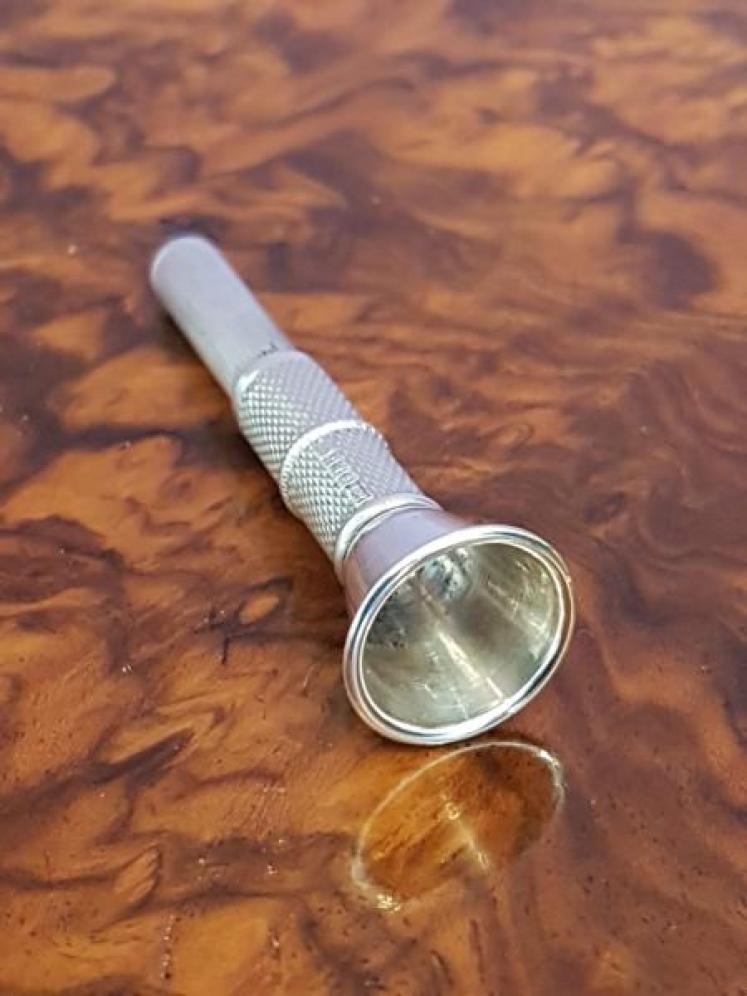 Silver Engine Turned Hunting Horn Cigar Piercer - Image 1