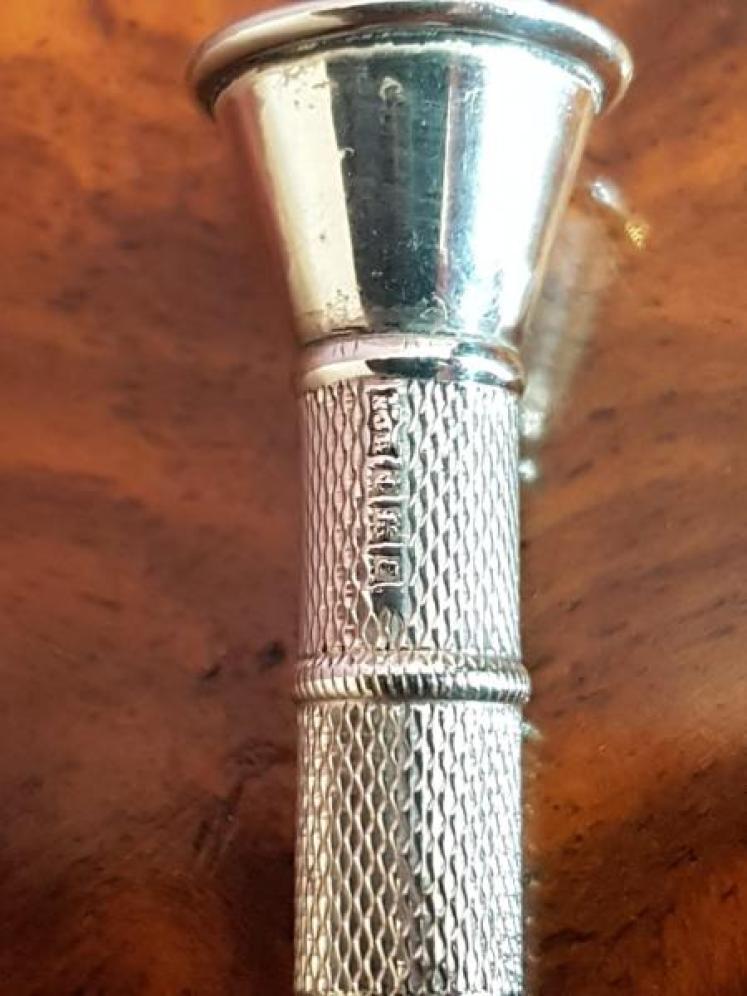 Silver Engine Turned Hunting Horn Cigar Piercer - Image 2