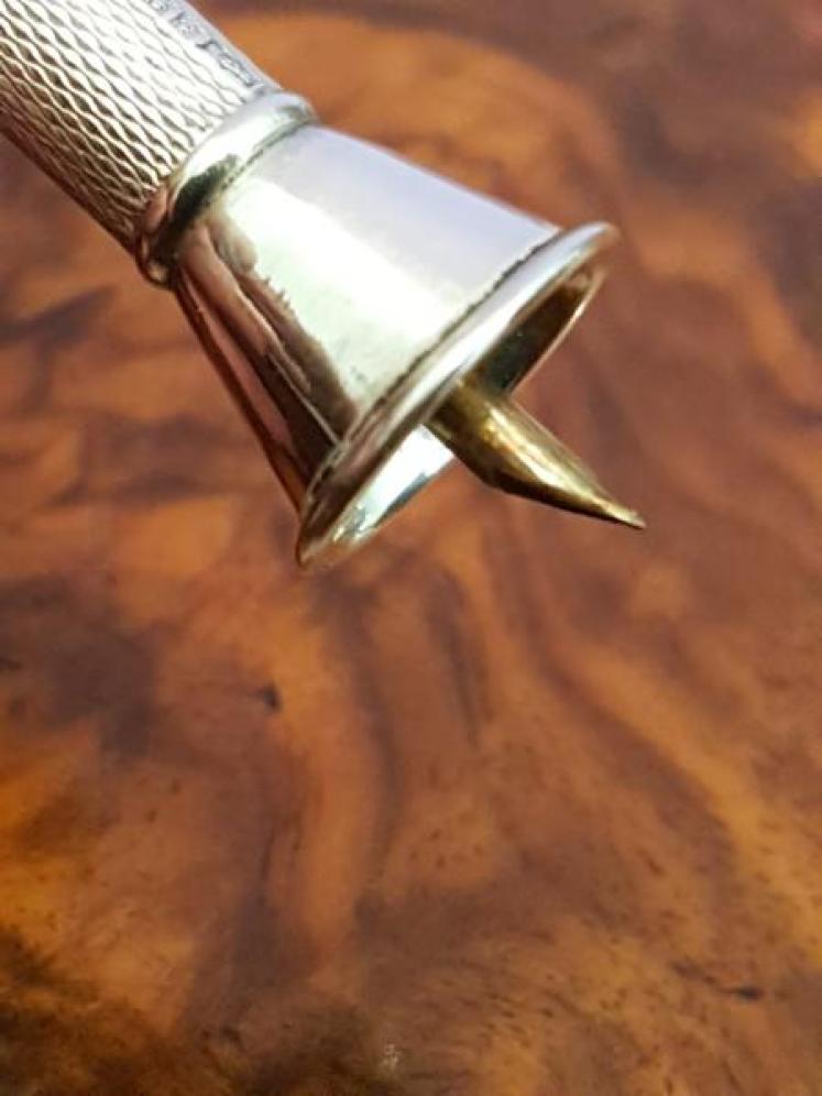 Silver Engine Turned Hunting Horn Cigar Piercer - Image 4