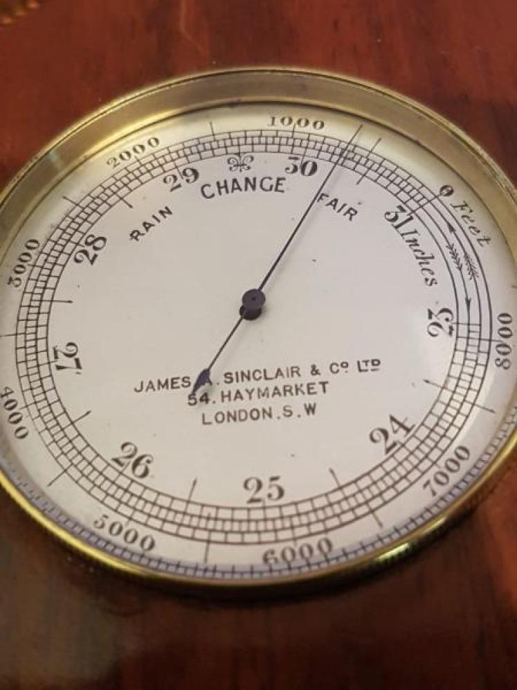 Edwardian Antique Pocket Barometer in Banjo Mount - Image 3