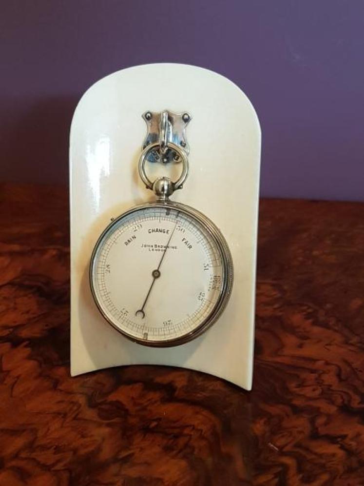 Antique Pocket Watch Stand with Silver Mount - Image 4