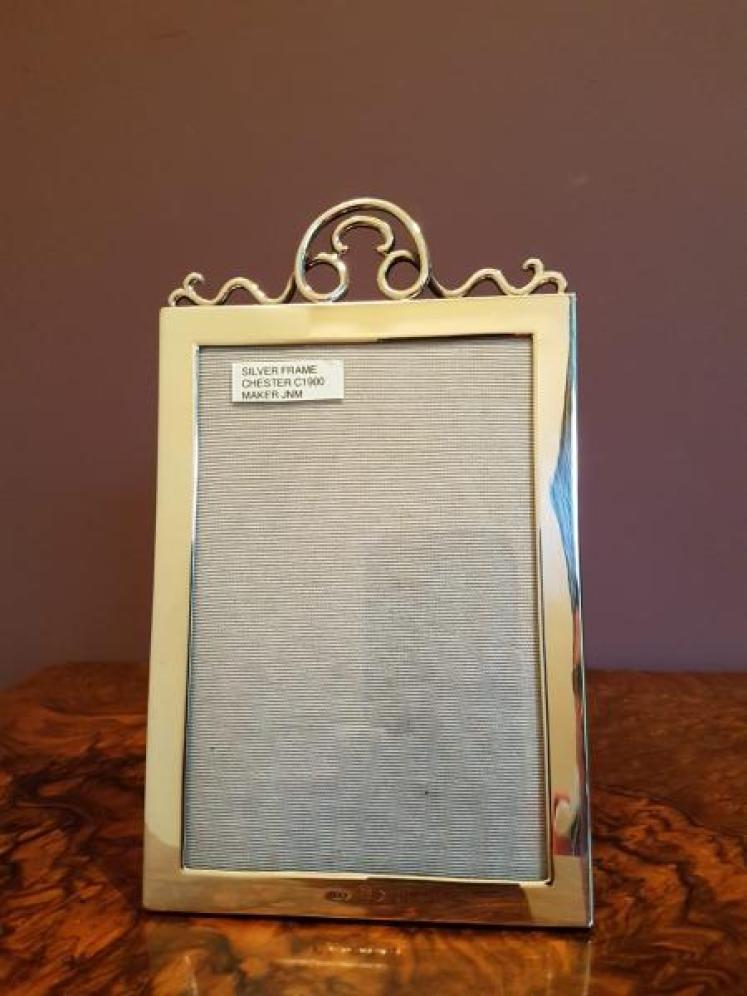 Superior Antique Chester Silver Photo Frame - Image 5