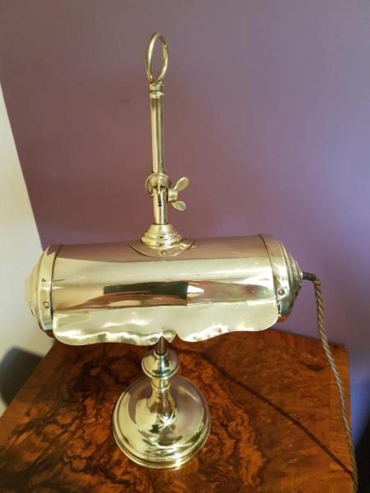Antique 1920's Brass Adjustable Desk Lamp - Image 5