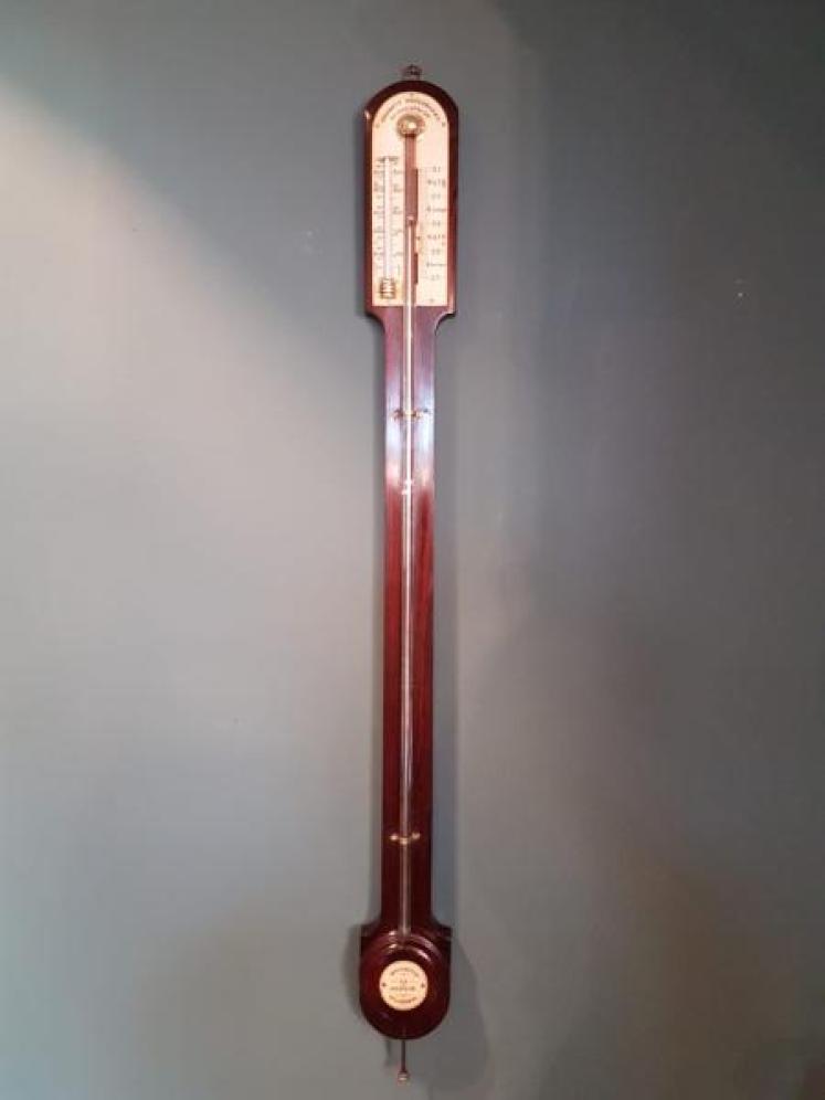 Victorian Antique Sir John Bennett London Stick Barometer  - Image 1