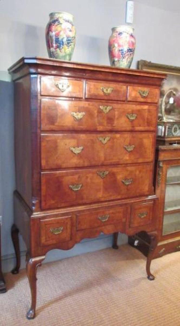 Fine George II Period Figured Walnut Chest on Stand - Image 1