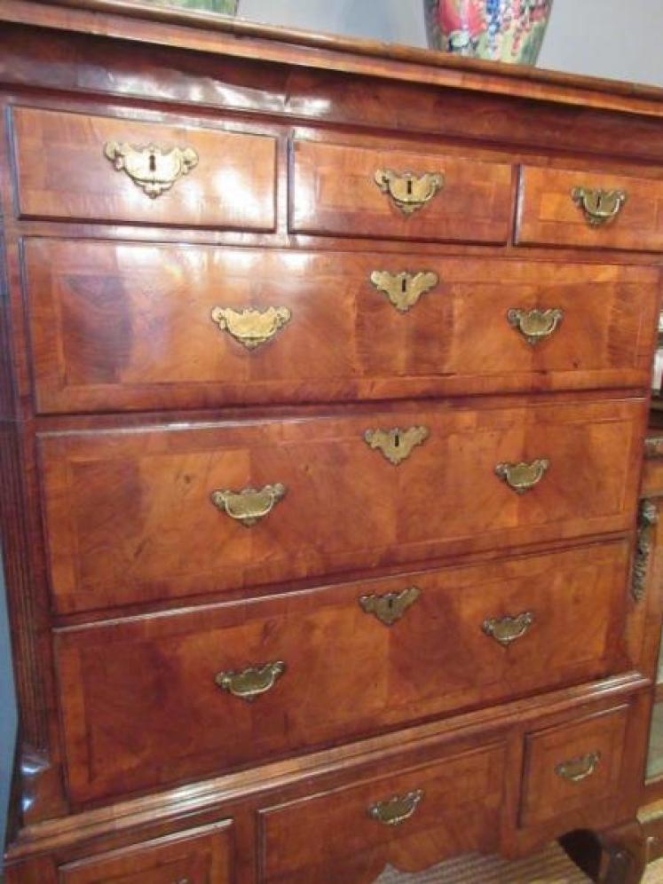 Fine George II Period Figured Walnut Chest on Stand - Image 2