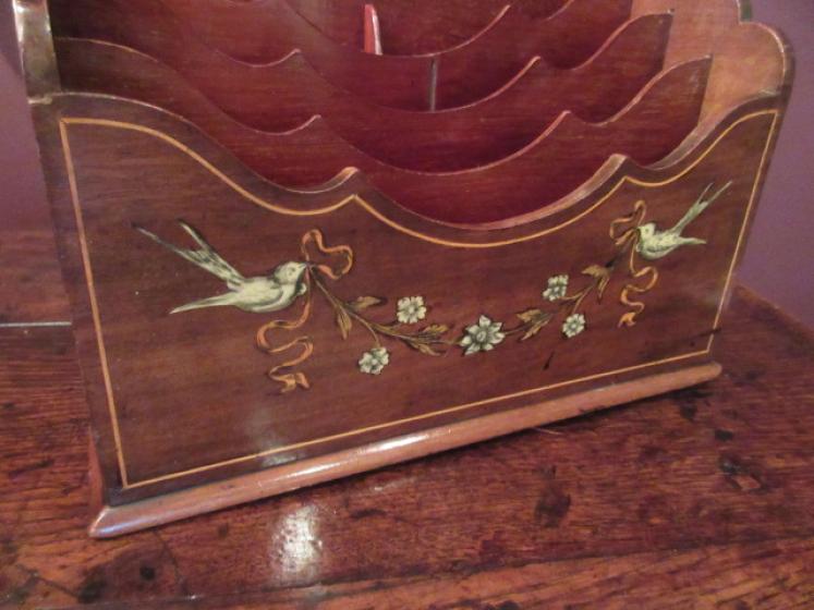 Edwardian Antique Inlaid Letter Rack - Image 2