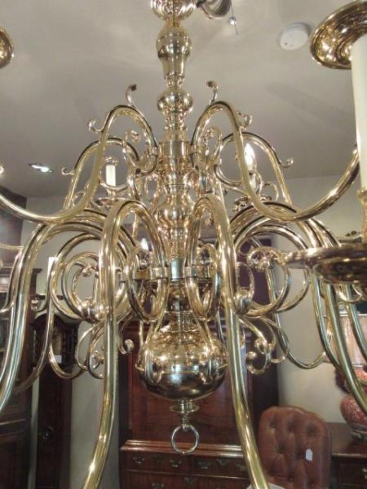 Impressive Edwardian Antique Two Tier Chandelier - Image 2