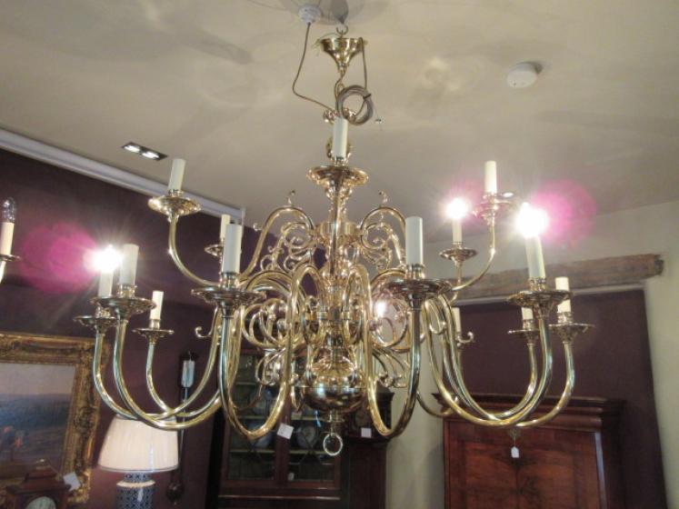 Impressive Edwardian Antique Two Tier Chandelier - Image 5