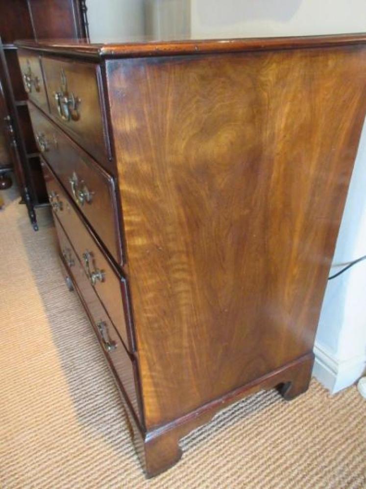 George III Period Burr Walnut Chest of Drawers - Image 4