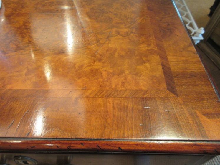 George III Period Burr Walnut Chest of Drawers - Image 5