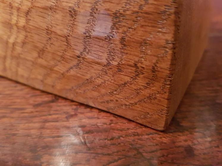 Old Mouseman Adzed Oak Box  - Image 4