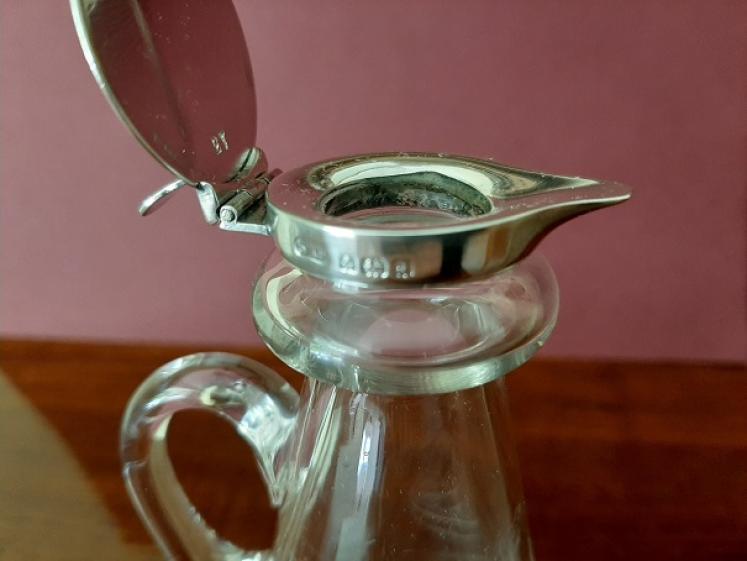 Tall George V Period Silver Whisky Noggin Decanter - Image 2