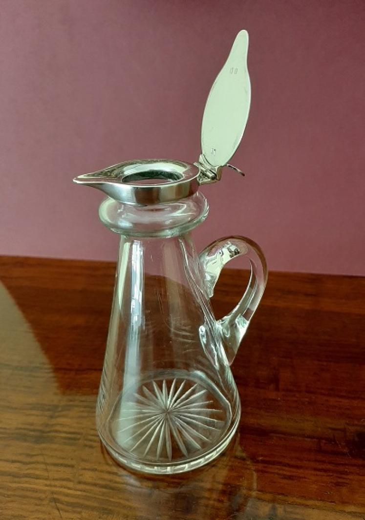 Tall George V Period Silver Whisky Noggin Decanter - Image 4