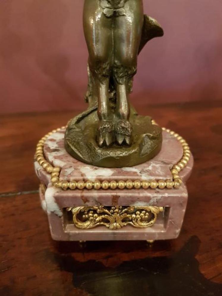 Victorian French Marble Ormalu And Bronze Clock Garniture - Image 5