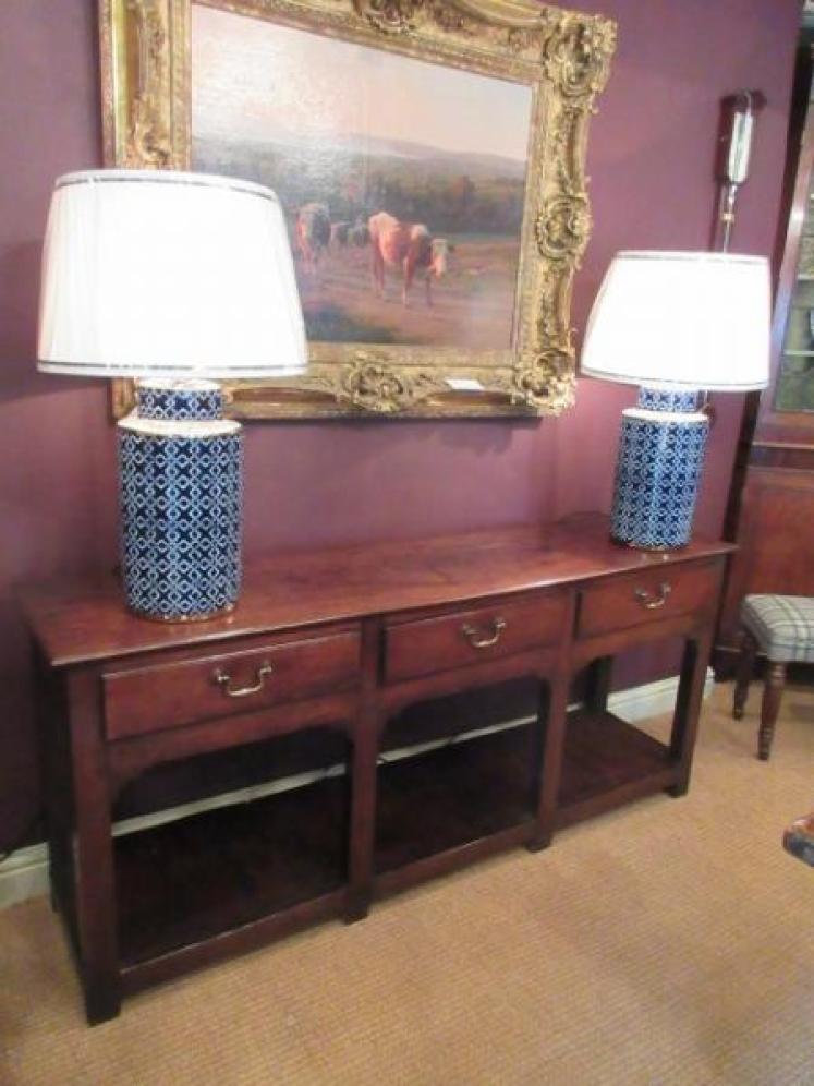 George II Period Oak Yorkshire Pot Board Dresser - Image 1