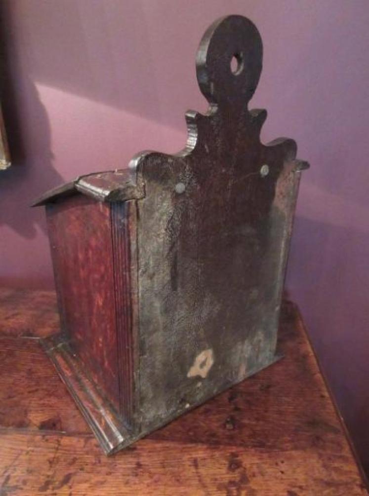 George III Antique Oak Candle & Salt Box - Image 5