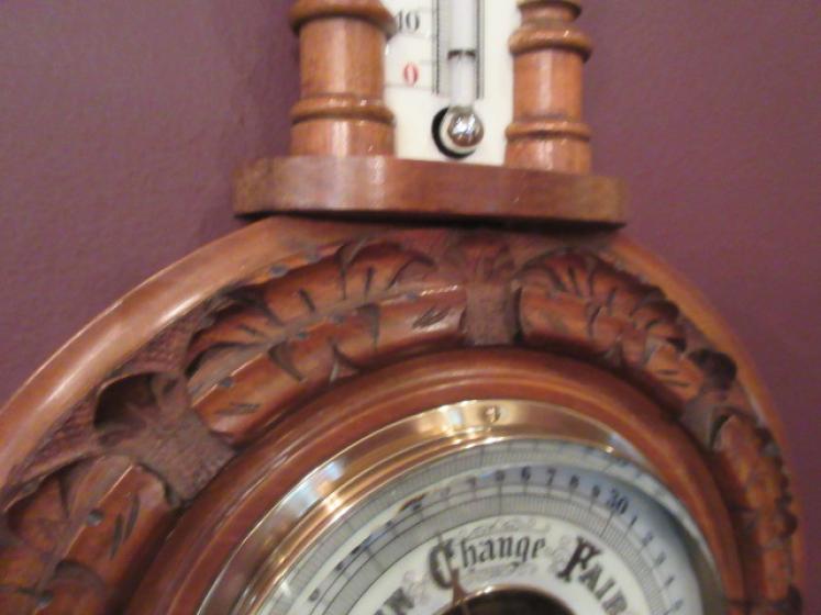 Antique Polished Walnut 'Pendant' Banjo Barometer - Image 5