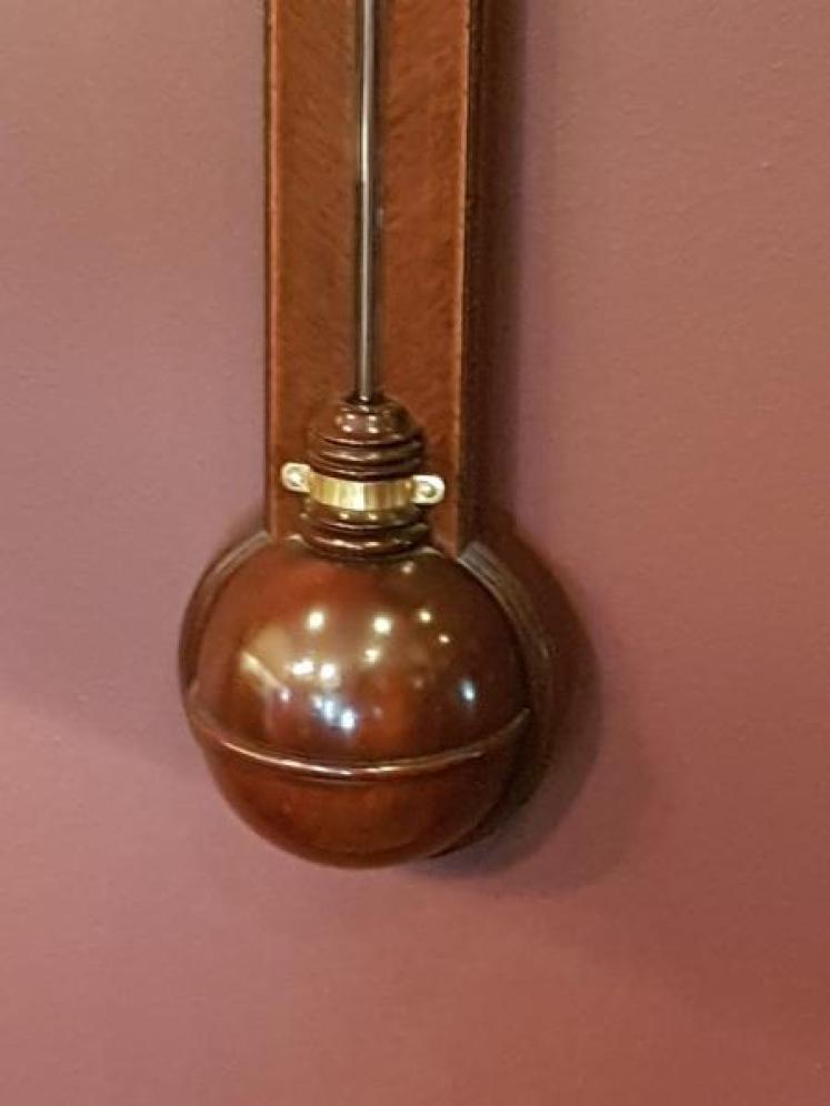 Edwardian Antique Mahogany Stick Barometer - Image 2