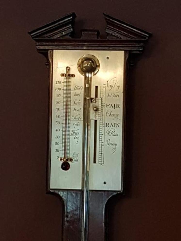 Edwardian Antique Mahogany Stick Barometer - Image 4