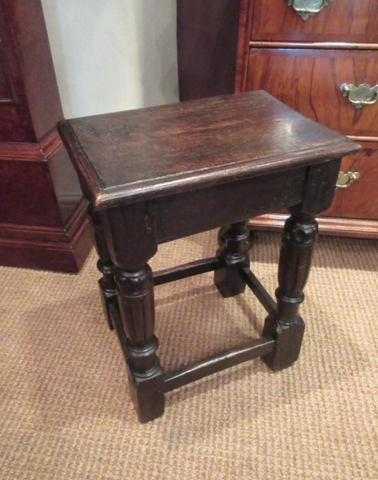 George II Period Antique Oak Joint Stool - Image 1