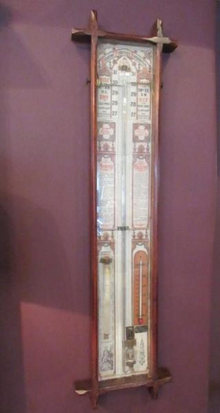Antique Polished Oak Fitzroy Barometer - Image 1