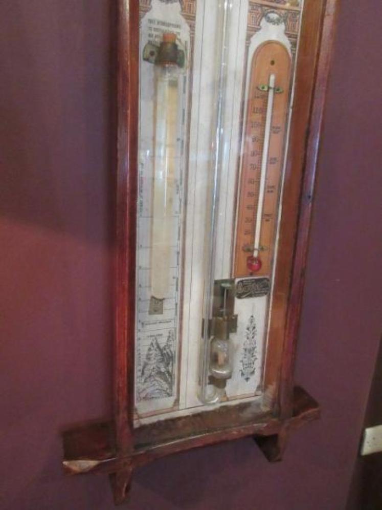 Antique Polished Oak Fitzroy Barometer - Image 5