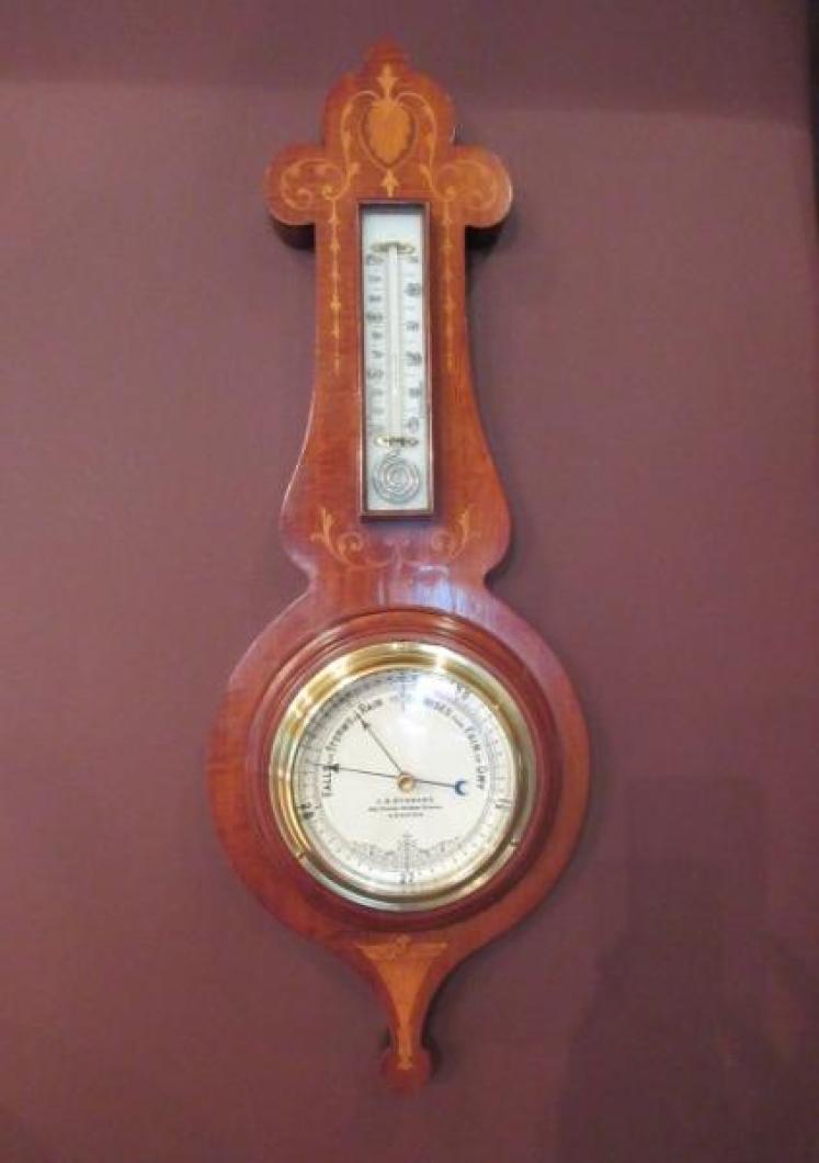 Antique Sheraton Inlaid London Banjo Barometer - Image 1