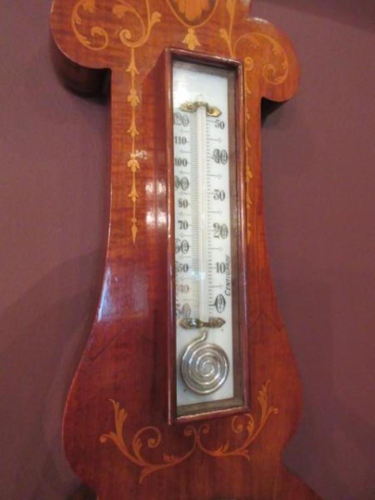 Antique Sheraton Inlaid London Banjo Barometer - Image 2