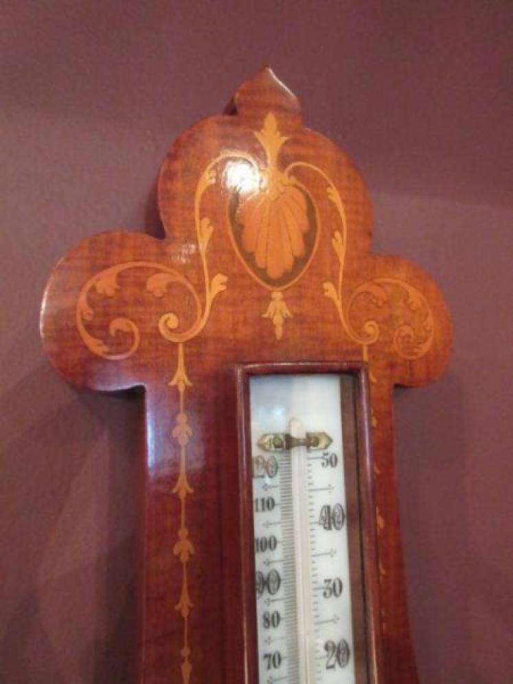 Antique Sheraton Inlaid London Banjo Barometer - Image 3